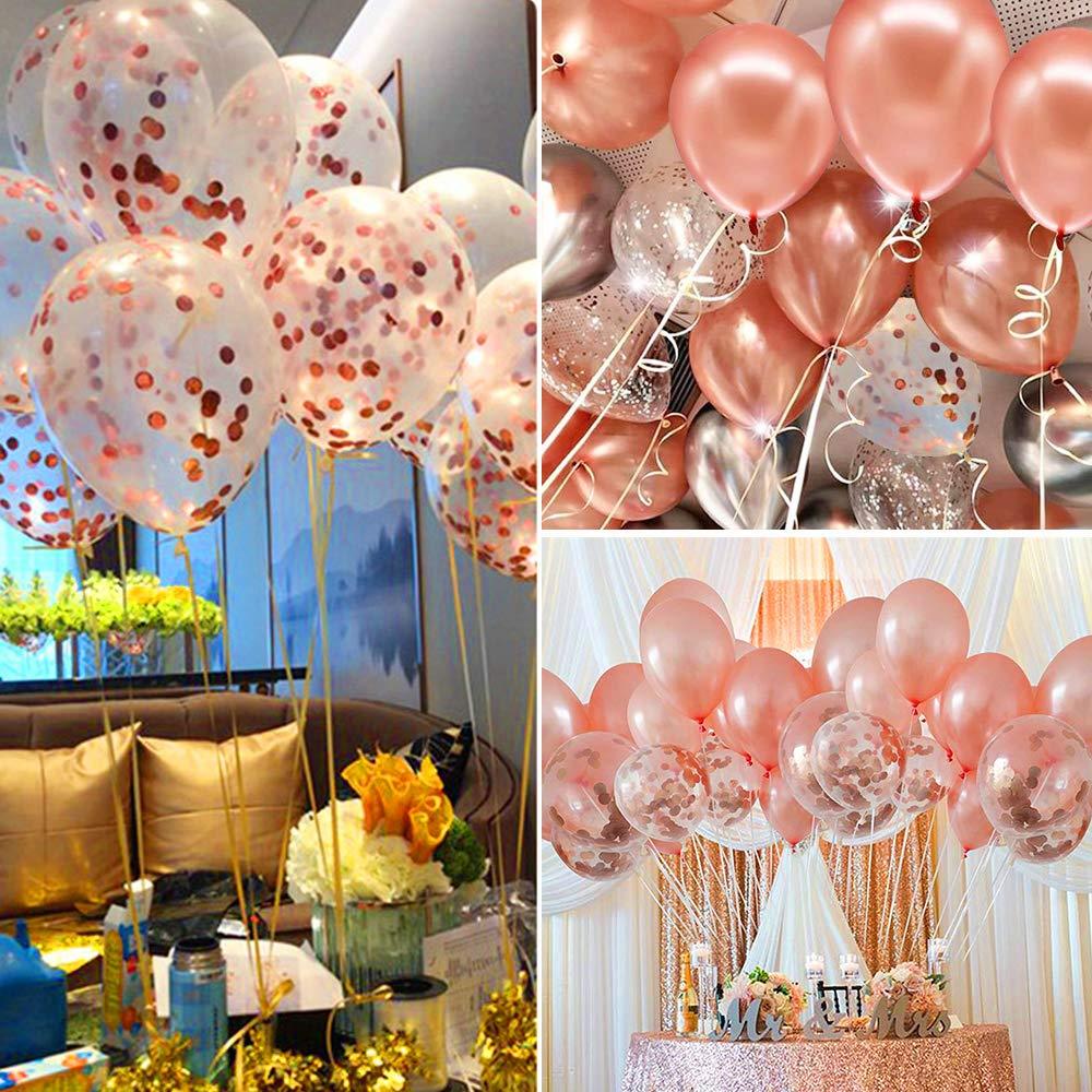 12 inch rose gold sequined balloon