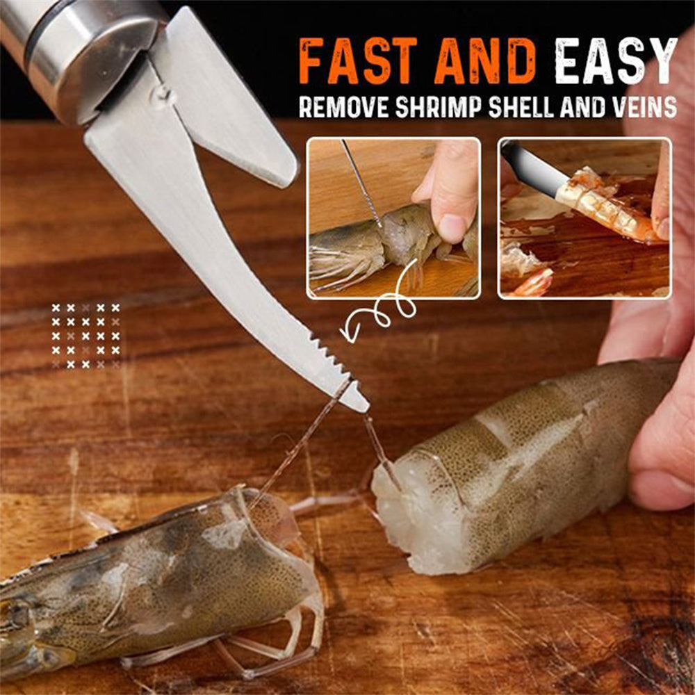 Multifunctional Stainless Steel Shrimp Remover Shrimp Line Fish Maw Knife Fish Cutter Scissories Fish Scale Remover Kitchen Gadget Accessories Tools Creative Kitchen Tools