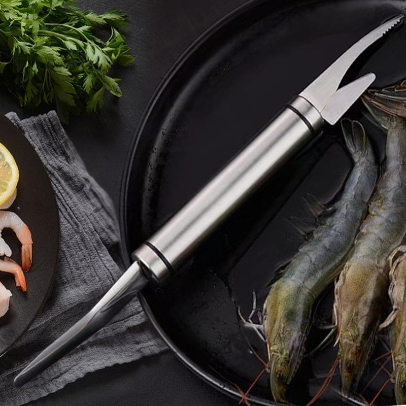 Multifunctional Stainless Steel Shrimp Remover Shrimp Line Fish Maw Knife Fish Cutter Scissories Fish Scale Remover Kitchen Gadget Accessories Tools Creative Kitchen Tools
