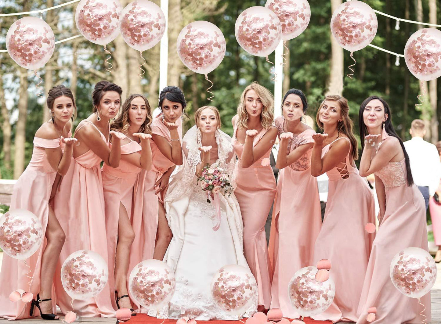 12 inch rose gold sequined balloon